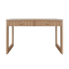 TWO DRAWER DESK WITH FLUTED DETAIL IN NATURAL OAK