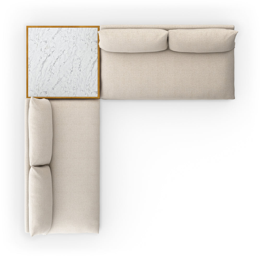 Grant Outdoor 2 Pc Sec W/Coffee Tbl In Sand