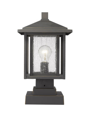 Aspen 1 Light Outdoor Pier Mounted Fixture in Oil Rubbed Bronze Finish