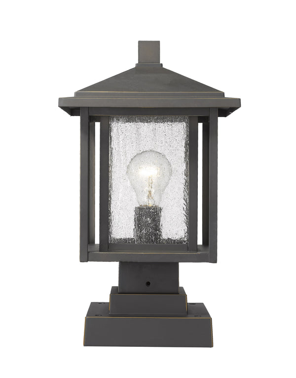 Aspen 1 Light Outdoor Pier Mounted Fixture in Oil Rubbed Bronze Finish