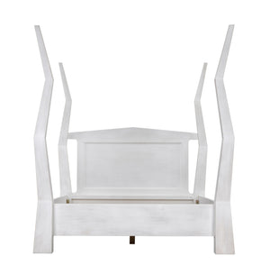 Patras Queen Bed in White Wash Mahogany