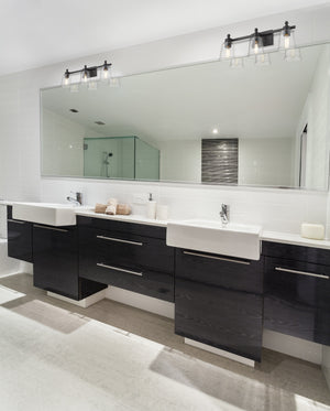 Bohin 3 Light Vanity in Matte Black Finish