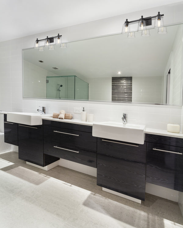 Bohin 3 Light Vanity in Matte Black Finish