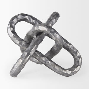 Wilhelm I (Small) 7L x 7W Silver Metal Link Decor Object
