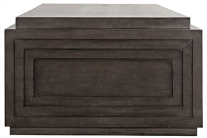 Mentor Pale Mahogany and Veneer Desk with Brass Pulls