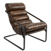 Jackson Leather Accent Chair with Metal Frame - Truffle Brown