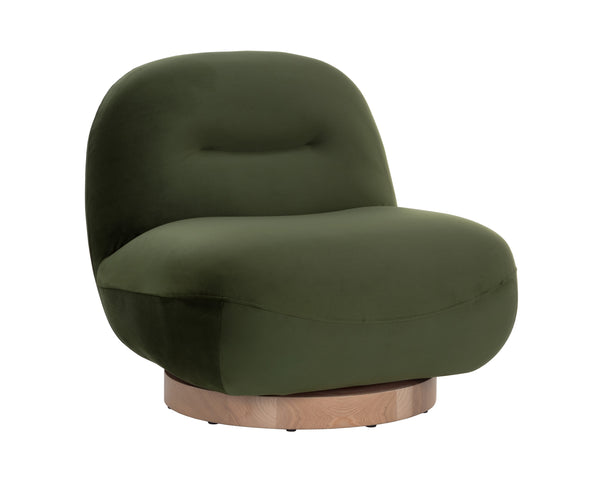 FRANZE SWIVEL LOUNGE CHAIR - MOSS GREEN