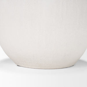 Karakum I Short White Textured Ceramic Vase