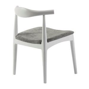 The Presidents Side Chair - White/ gray