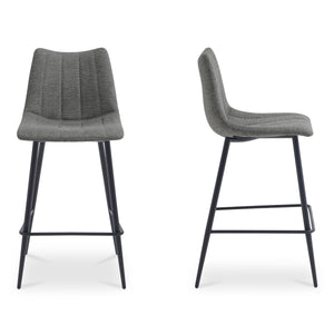 Moe's Alibi Set of 2 Dark Grey Counter Stools