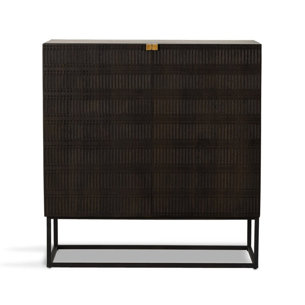 Kelby Bar Cabinet - Gunmetal