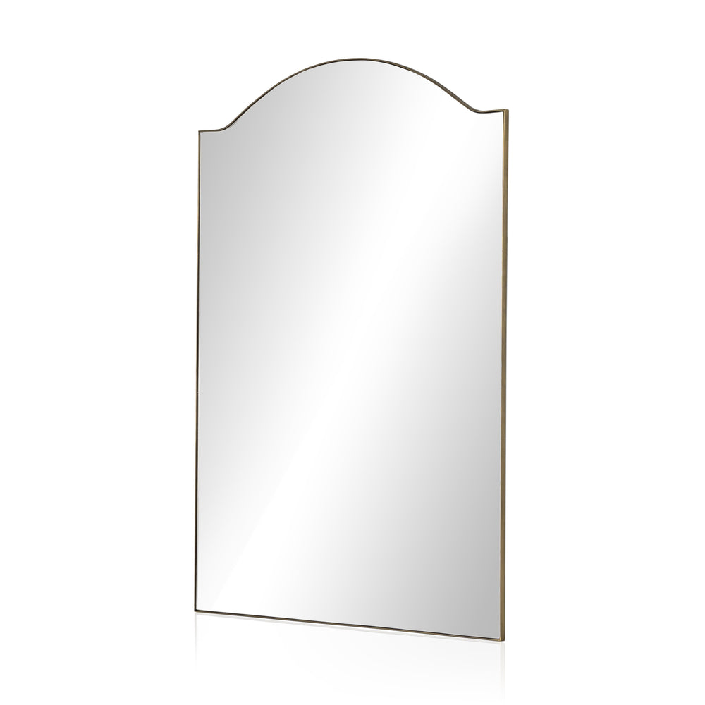 Jacques Floor Mirror In Antique Brass
