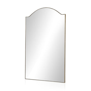Jacques Floor Mirror In Antique Brass