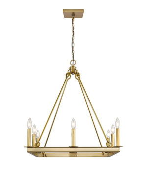 Barclay 8 Light Chandelier in Olde Brass Finish