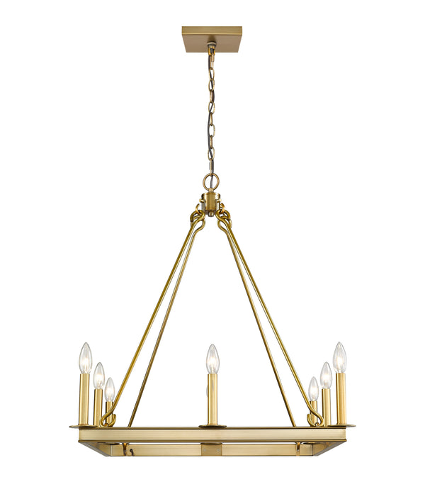 Barclay 8 Light Chandelier in Olde Brass Finish