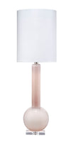 Studio Table Glass Lamp with Linen Shade, Pink