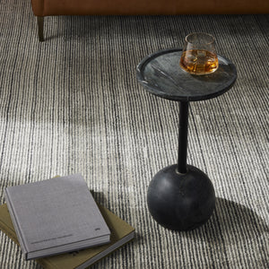 Viola Accent Table In Black Marble