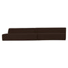 Naomi 2-Piece Wave Modular Sectional in Dark Brown
