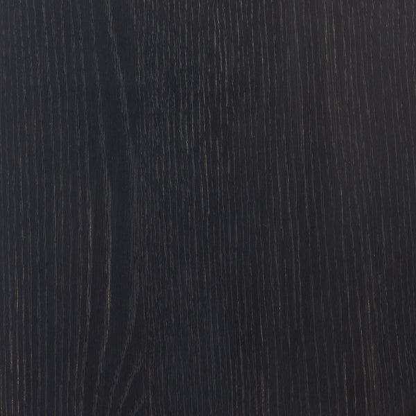 Avedon Desk In Aged Black Oak And Aged Black Oak Veneer And Brass Patina