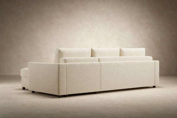 NEAH SOFA BED, CURVED W/LOUNGER, 63"X77"