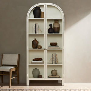 Breya Cabinet In Cream Powder Coat