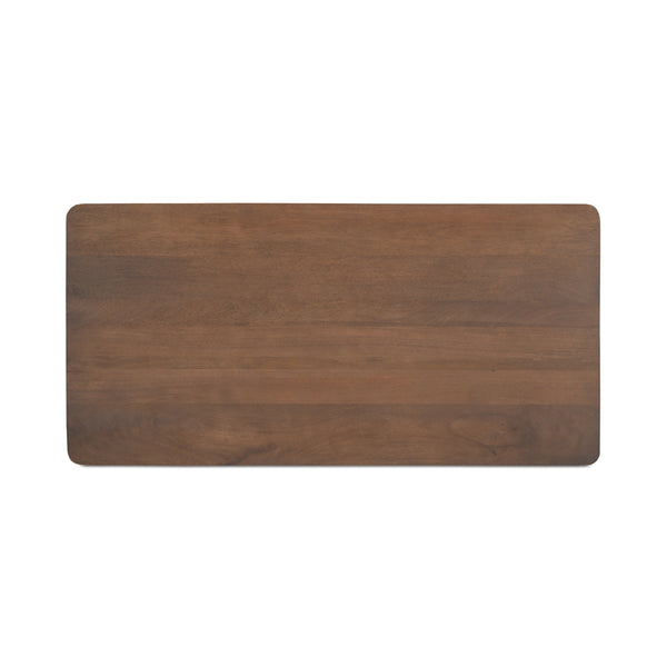 Wiley Coffee Table in Vintage Brown with Shelf