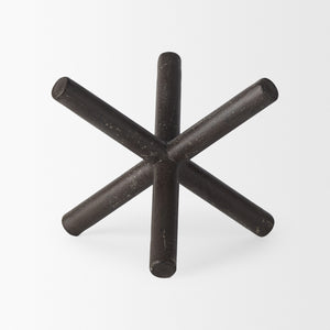 Astericks II (Medium) 8L x 7W Brown Metal Decor Object