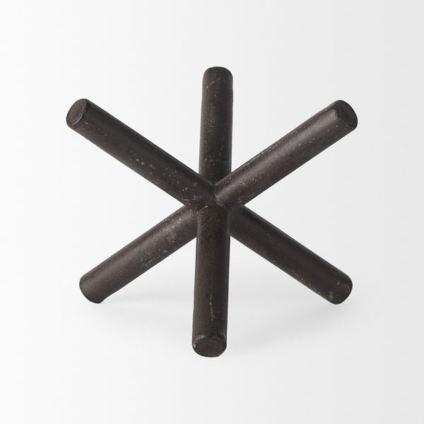 Astericks II (Medium) 8L x 7W Brown Metal Decor Object
