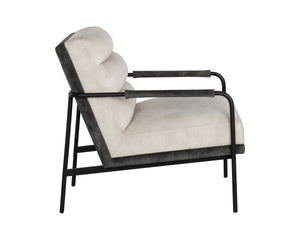 TRISTEN LOUNGE CHAIR - NONO CREAM / NONO DARK GREEN