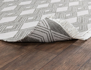 Geometric Pebble Gray Indoor/Outdoor Rug 8'x10'