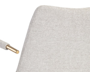 Andres Swivel Dining Armchair - Belfast Heather Grey