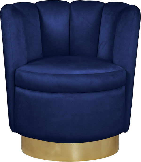 Anita Accent Chair In Navy Velvet