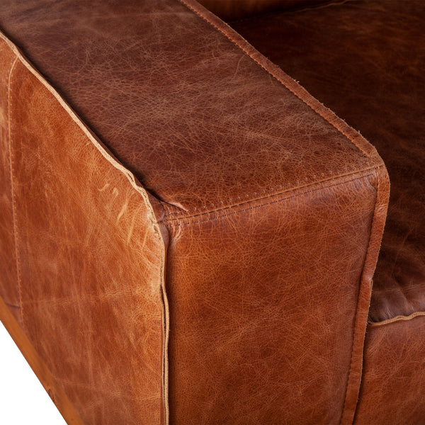 Portofino Leather Sofa Antique Ebony
