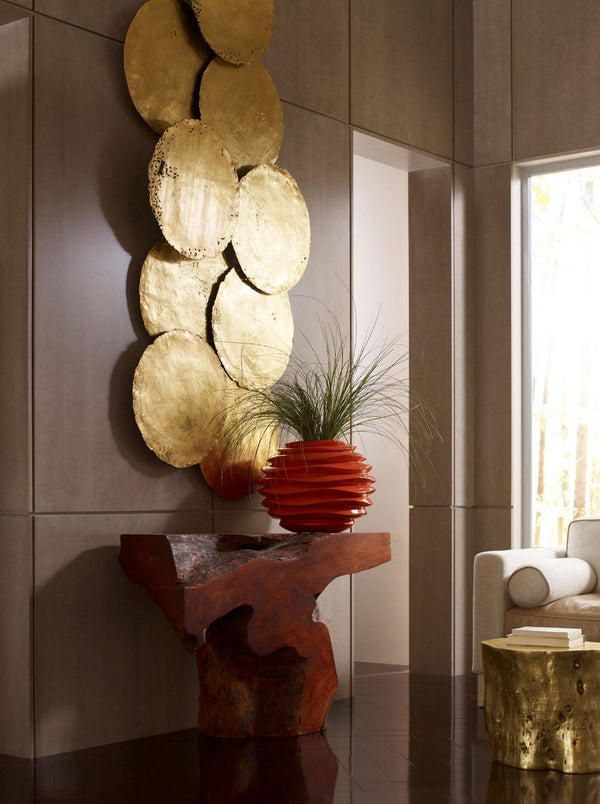 Galvanized Circle Wall Décor, Gold Set of 4