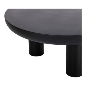 Rocca Black Coffee Table with Stone Top