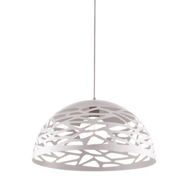 1Lt Pendant, Matte White Finish 