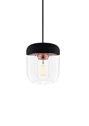 Acorn Black and Copper Plug-In Pendant with LED Bulb