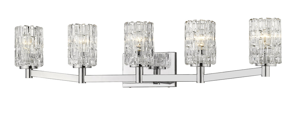 Aubrey 5 Light Vanity in Chrome Finish