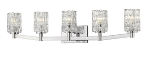Aubrey 5 Light Vanity in Chrome Finish