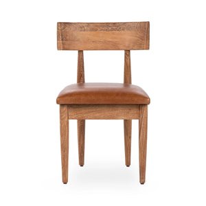 Alvaro Leather Dining Chair Set of 2 - Golden Wheat
