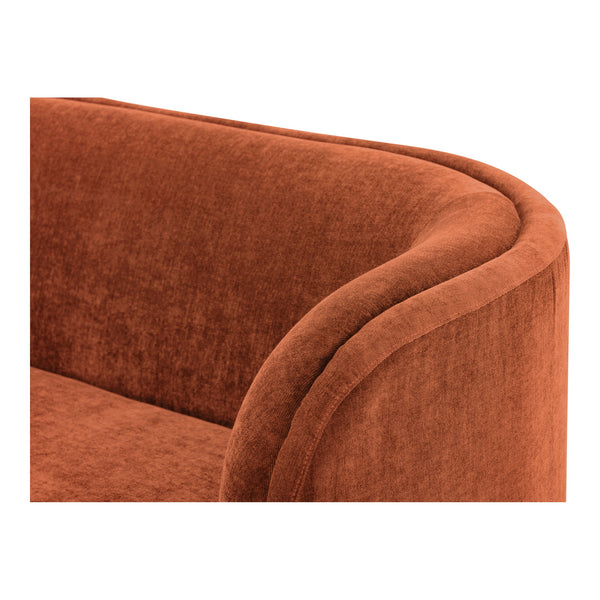 Yoon Chaise Right in Fired Rust Upholstery