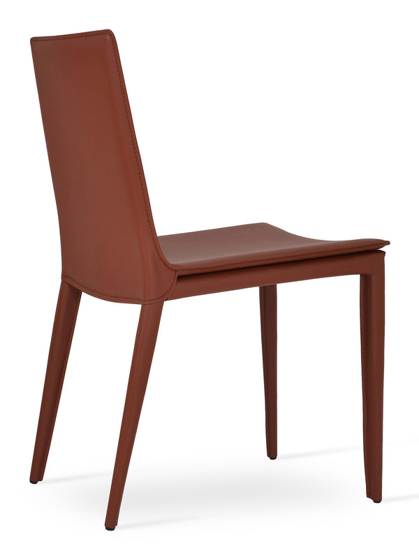 Tiffany dining chair Old Brick bonded leather