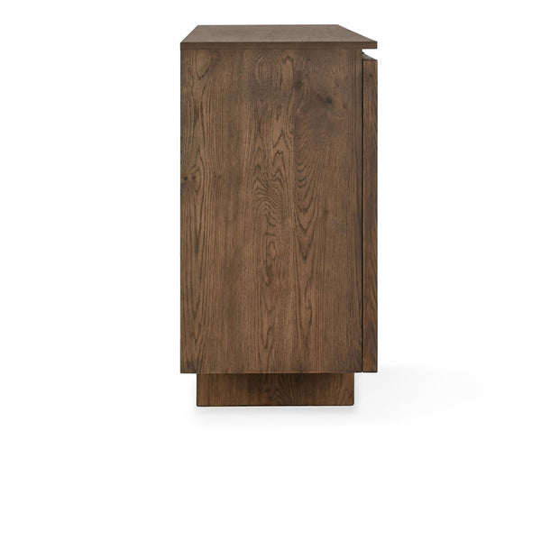 Roya Solid Wood 4Dr Cabinet - Toasted Brown