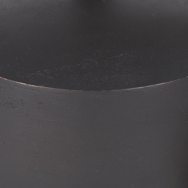 Quincy Large Matte Black Metal Decorative Bell Object