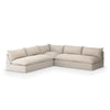Grant Outdoor 3 Pc Sectional In Faye Sand