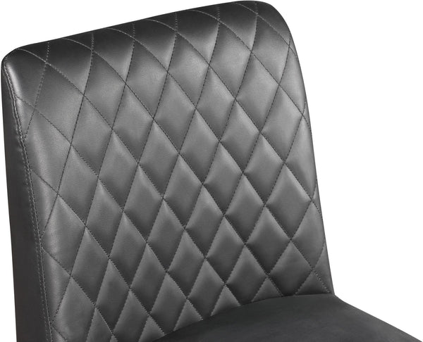 Bernard Dining Chair In Grey Faux Leather
