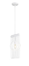 Contour 1 Light Mini Pendant in White Finish