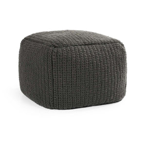 Classic Home Performance Prism Pouf - Dark Gray