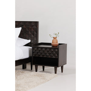 Moe's Pablo King Size Bed in Black Sheesham Wood