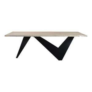 Moe's Bird Dining Table with Solid Oak Live Edge